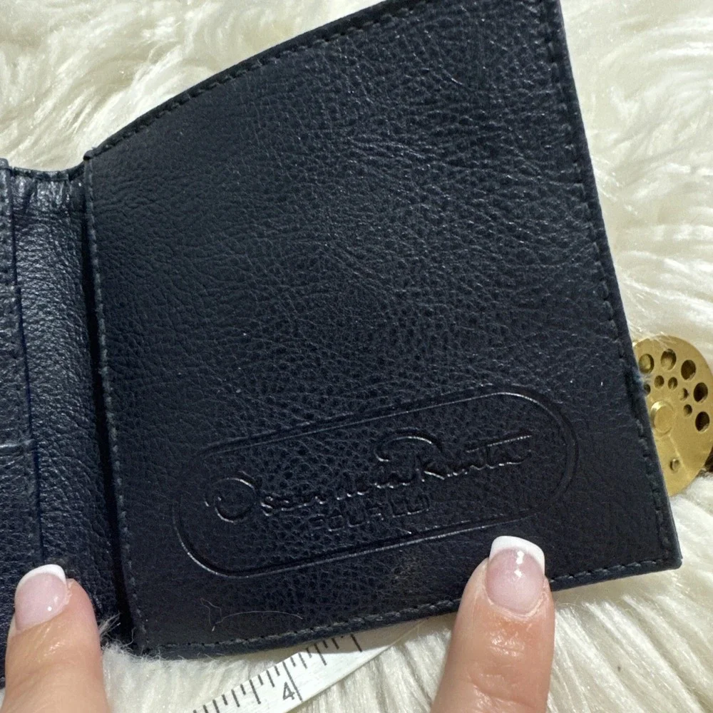 vintage oscar de la renta Pour Lui Men's Bifold Wallet Paisley Satin